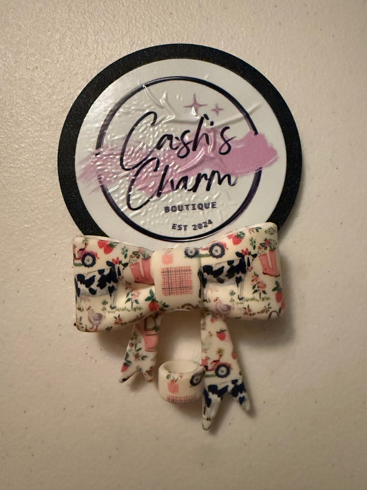 Farm Bow Straw Topper