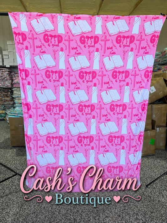 Pink God is Good Blanket